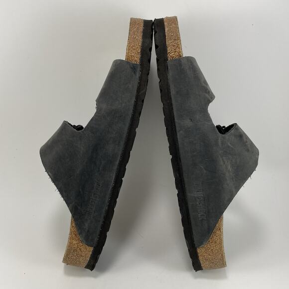 Birkenstock Arizona Oiled Leather Sandals Womens 41 US 10-10.5 Slide Black - Picture 6 of 9